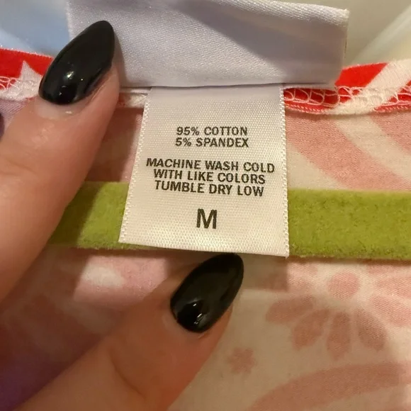 Blue Platypus Red and White Scandinavian Floral Dress- Medium - Picture 3 of 5